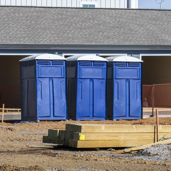 Heavy-duty construction site porta potty in Hillsdale, Michigan